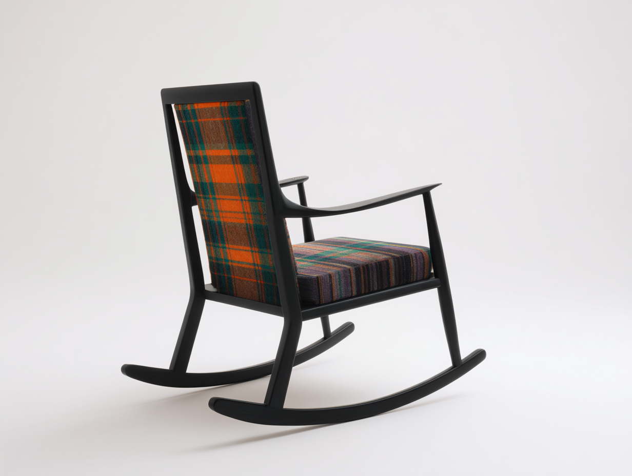 Mecedora tapizada tela acolchada 72x88x98 cm—bloqueo de color—diseño moderno y función balanceo-Roommynest