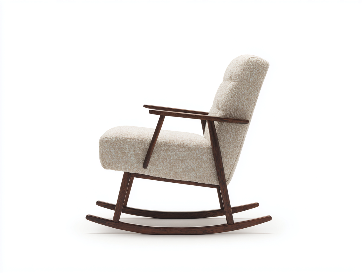 Mecedora tapizada tela 78x92x96 cm-beige-salón-diseño moderno-Roommynest