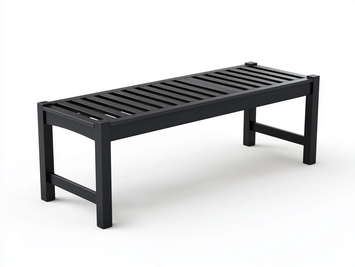 Banco de jardín-madera-120x40x45 cm-negro-jardín-diseño moderno-Roommynest