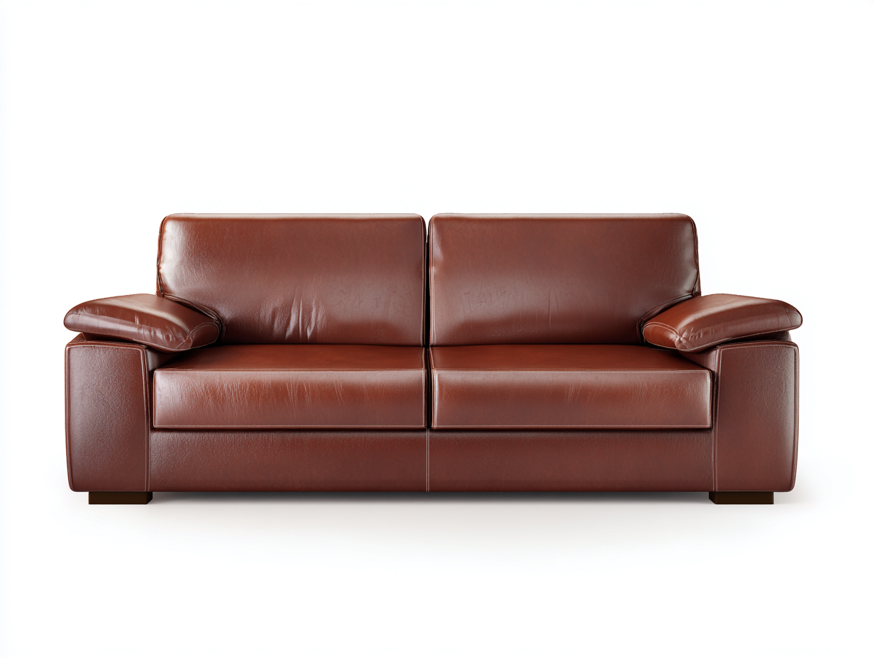 Zweisitzer Sofa Echtleder 190x90x85 cm - Braun - Modernes Design geeignet für Wohnzimmer-Cozygetio