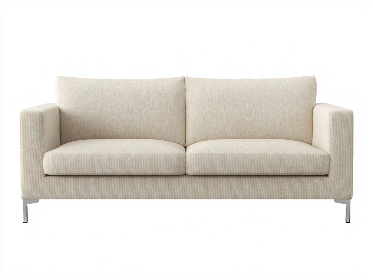 Zweisitzer Sofa Stoff 200x85x85 cm - Beige - Modernes minimalistisches Design geeignet für Wohnzimmer-Cozygetio