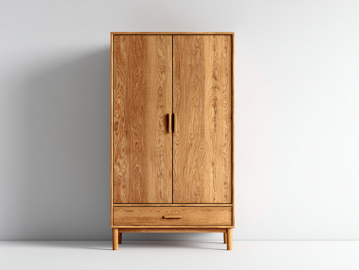 Kleiderschränke mit zwei Türen Holzwerkstoff 100x55x170 cm - Eiche natur - Modernes Design für Schlafzimmer-Cozygetio