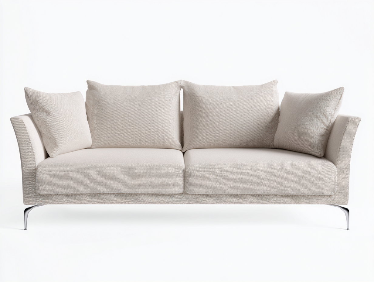 Zweisitzer Sofa Stoff 200x85x85 cm - Beige - Modernes Design geeignet für Wohnzimmer-Cozygetio