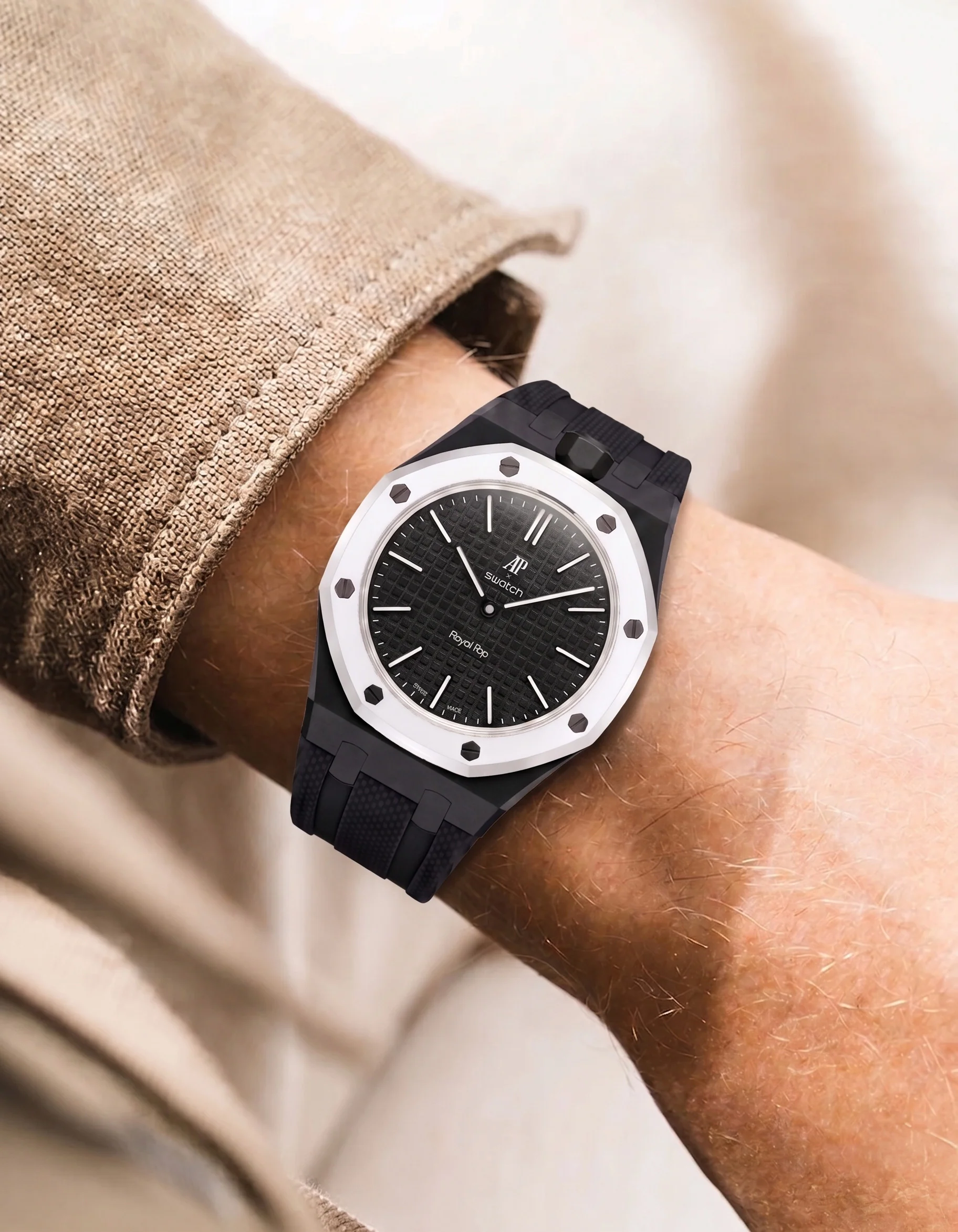 Bracelet Swatch Royal Pop Ocho Negro