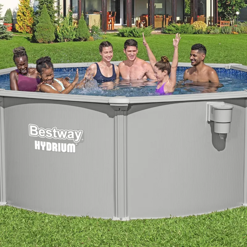 Piscine acier ronde Hydrium 305 x 122 cm gris