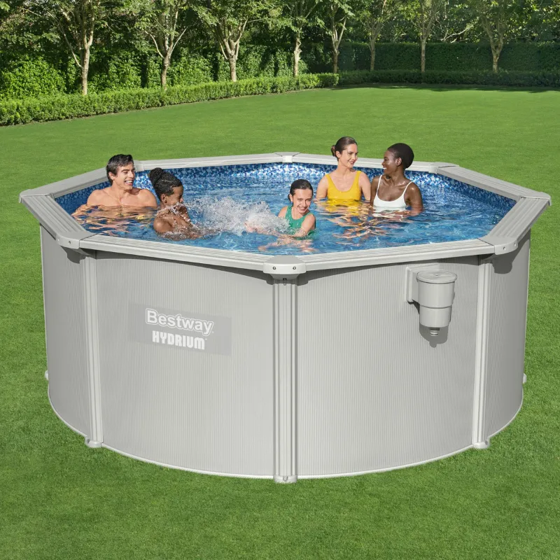 Piscine acier ronde Hydrium 305 x 122 cm gris
