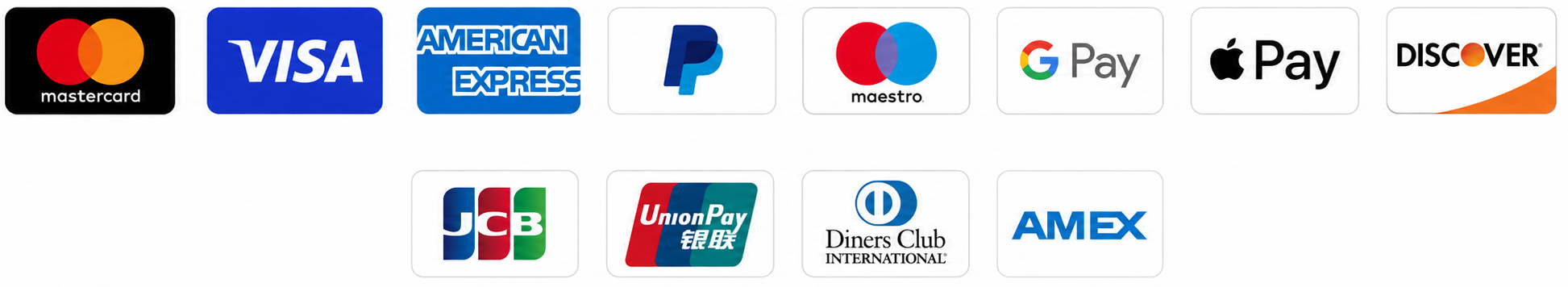 Accepted payment methods
