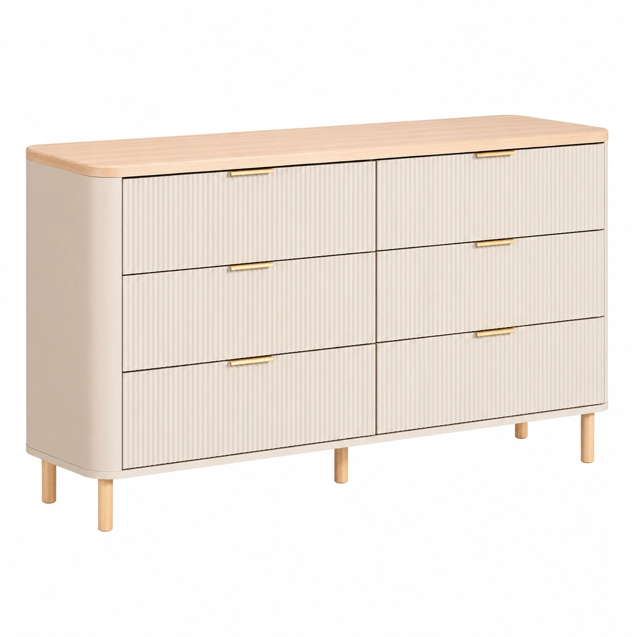 Comoda beige luminosa para dormitorios serenos-oaklenza