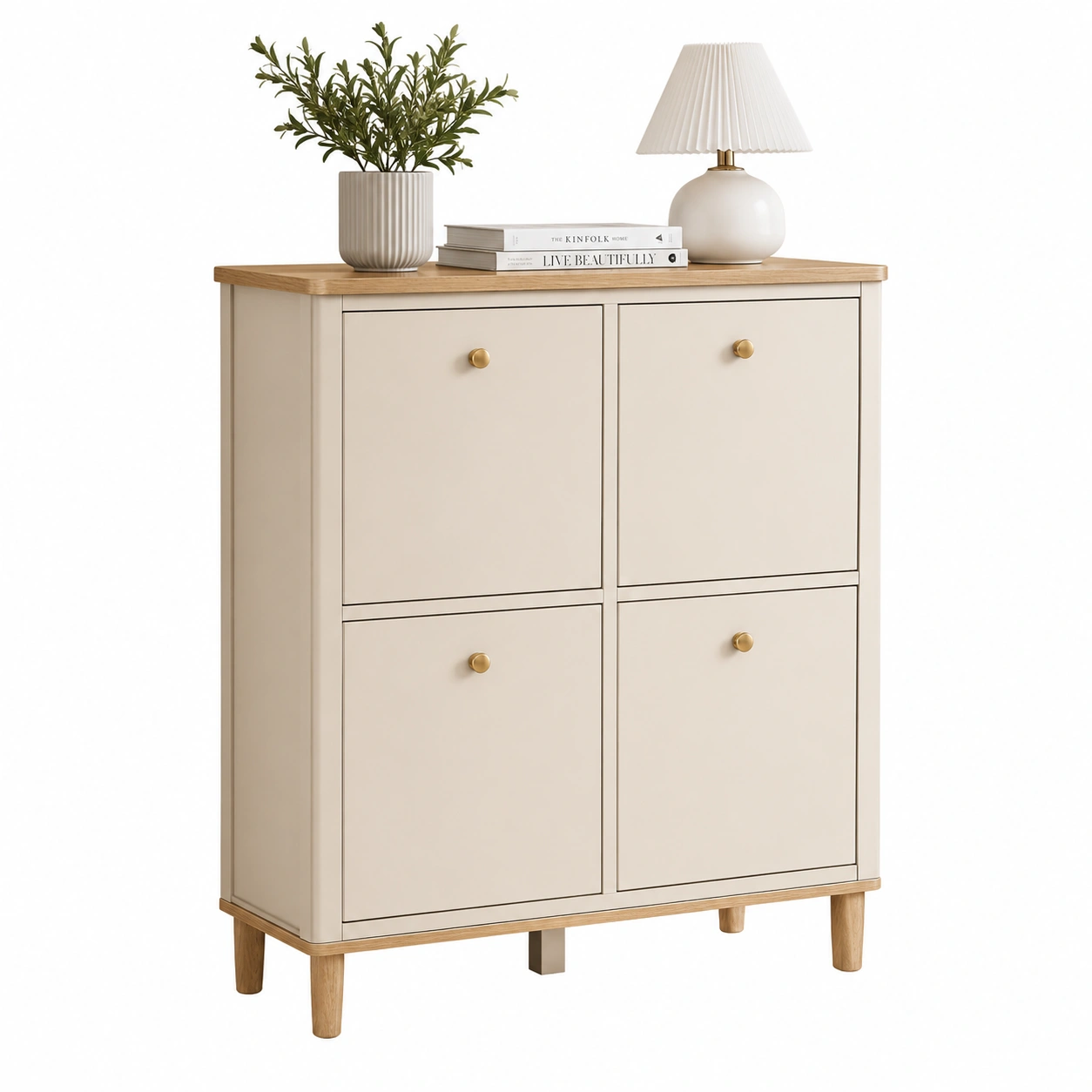 Armario organizador nordico crema claro-oaklenza