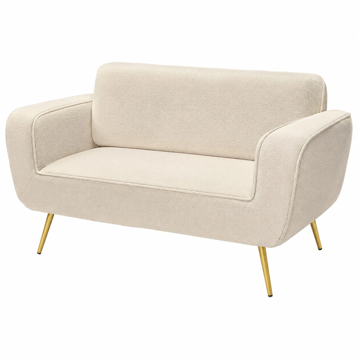 Sofa Boucle Blanco para Espacios Luminosos-oaklenza