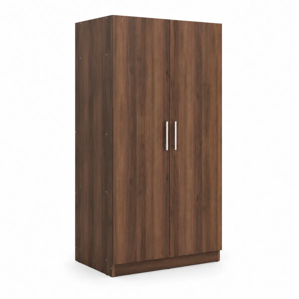 Armoire en bois marron à deux portes 180x85x50 cm