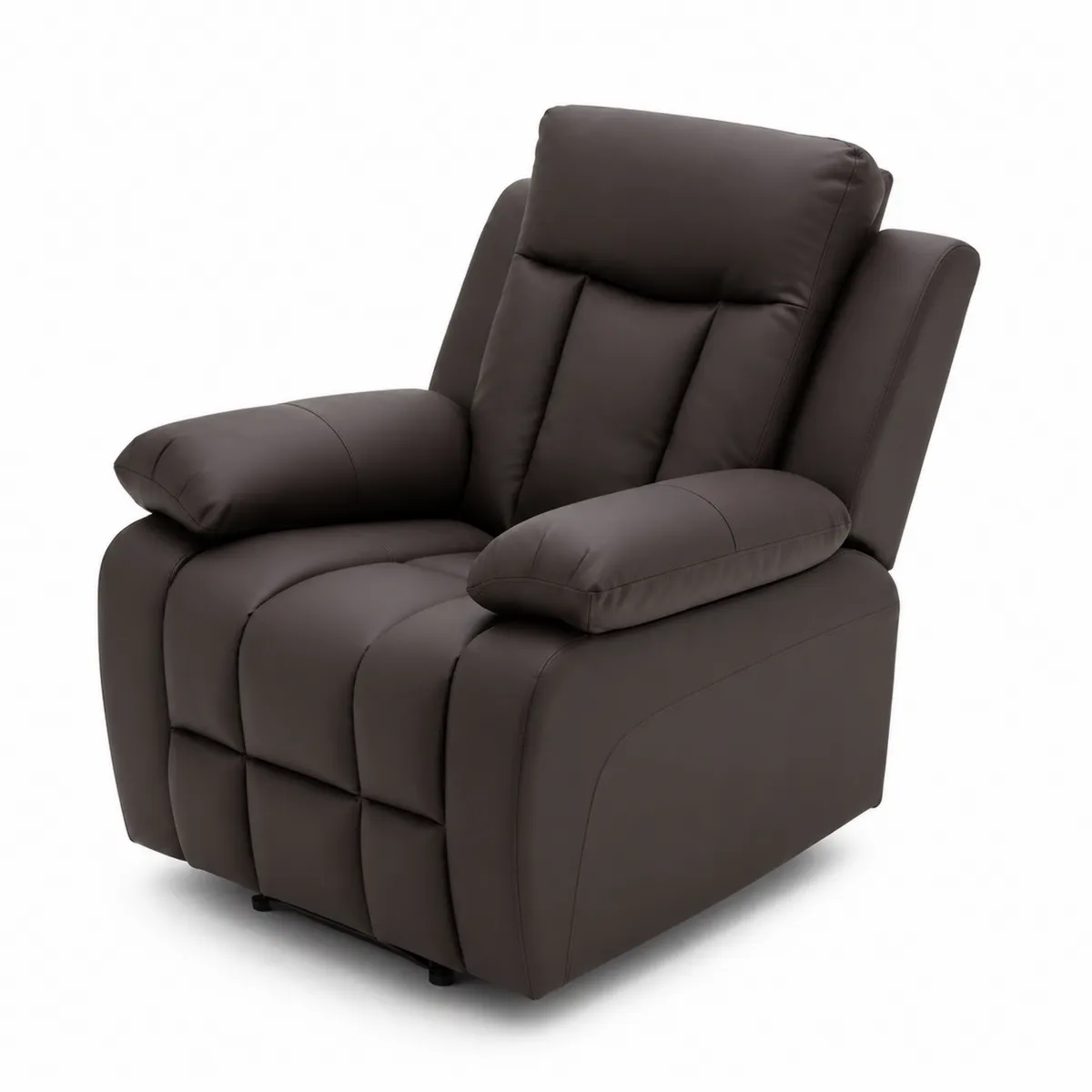 Fauteuil inclinable en cuir synthétique marron