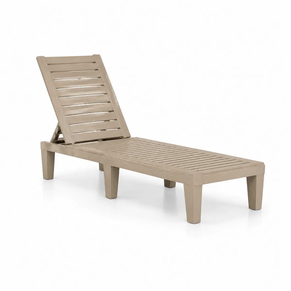 Chaise Longue en Polypropylène Beige pour Extérieur