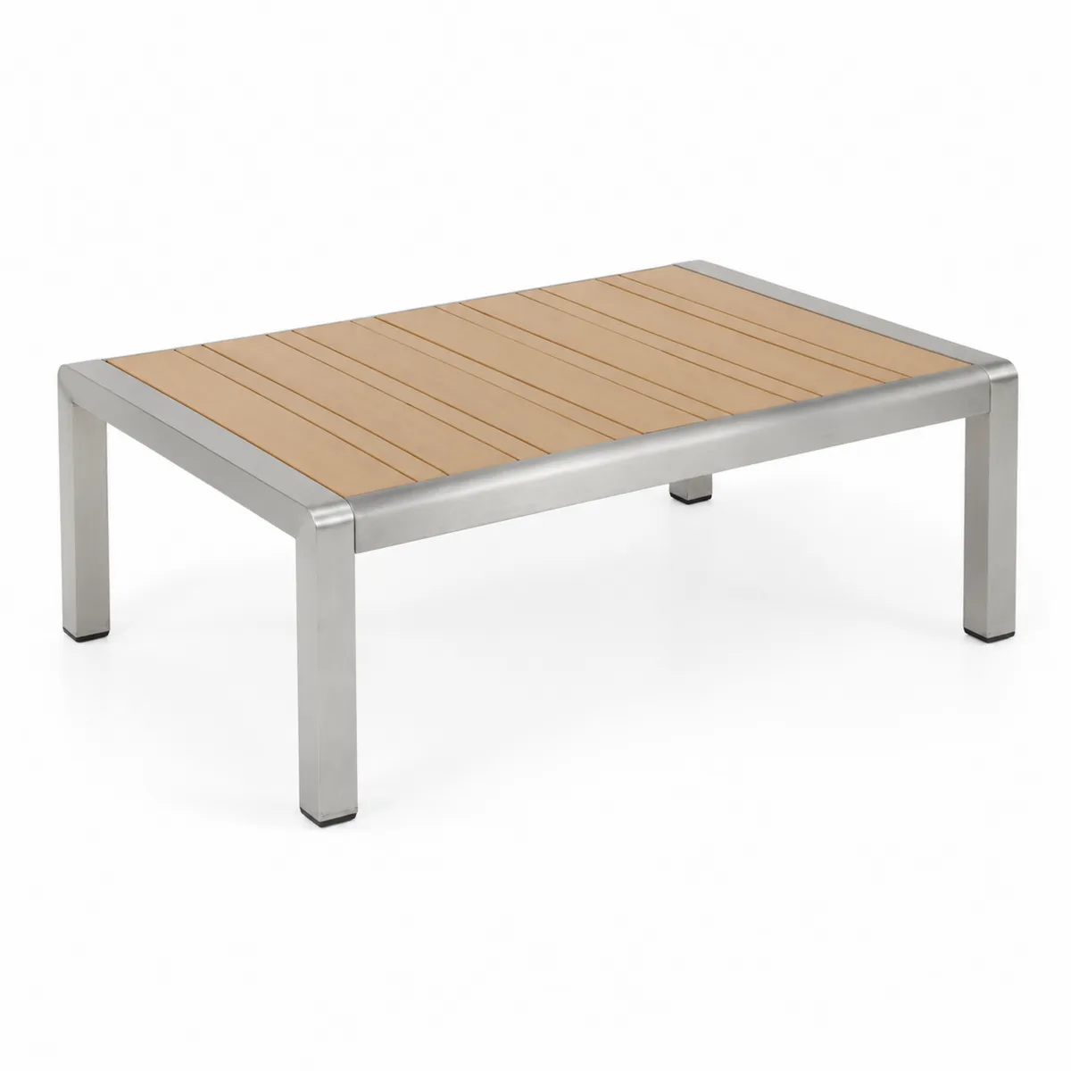 Table basse en métal et bois composite 100x60x40 cm