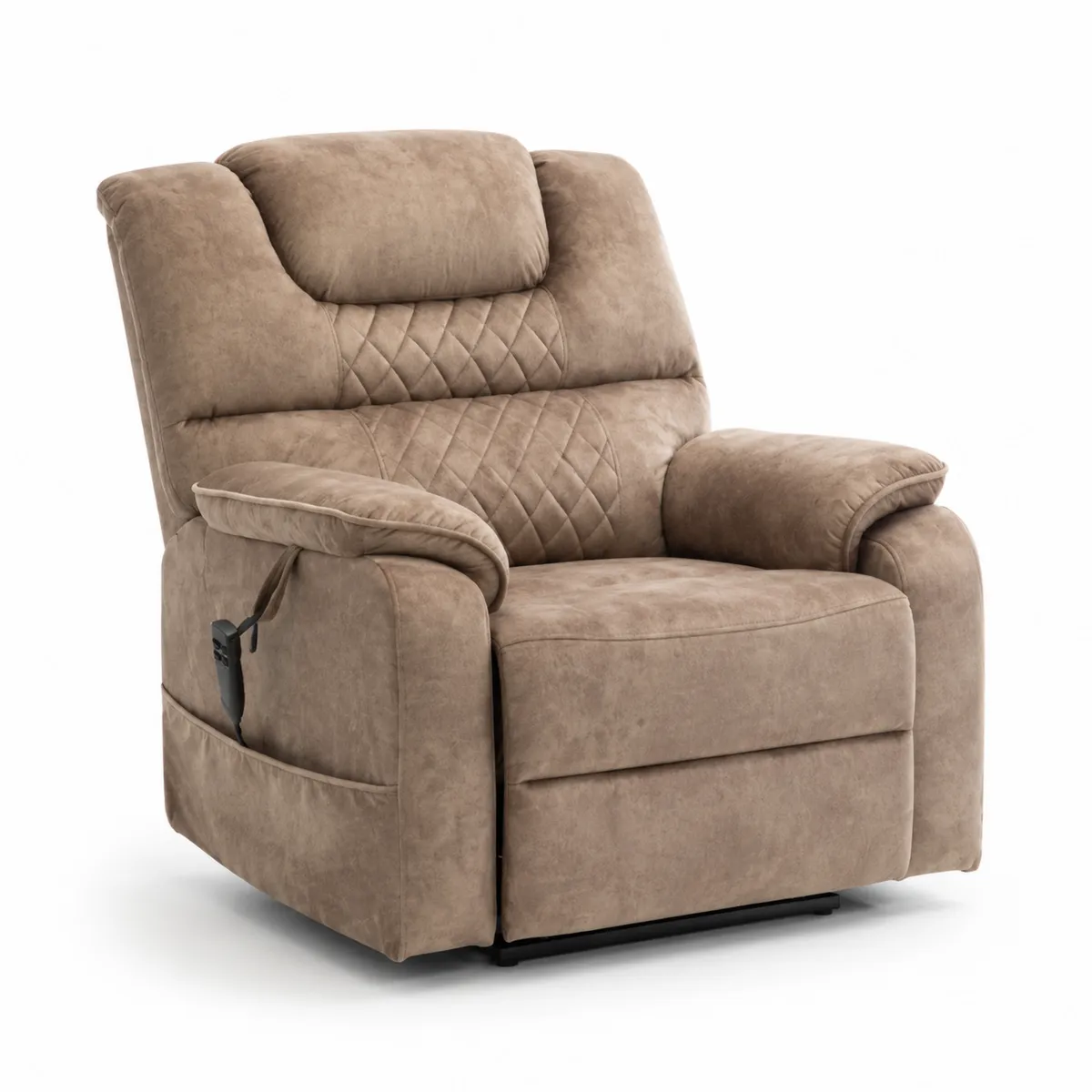 Fauteuil inclinable en microfibre beige