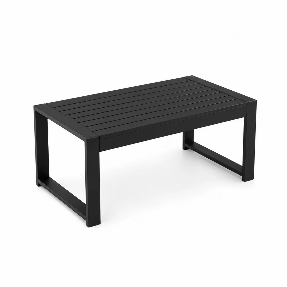 Table basse en aluminium noir 100x50x40 cm