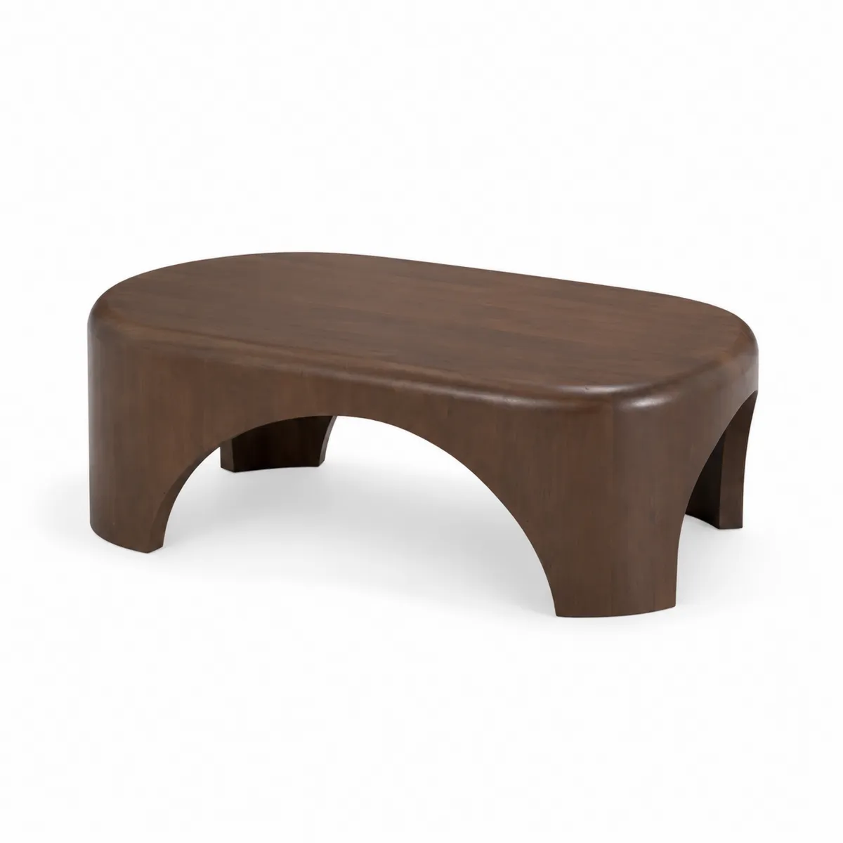 Table basse en bois massif Marron