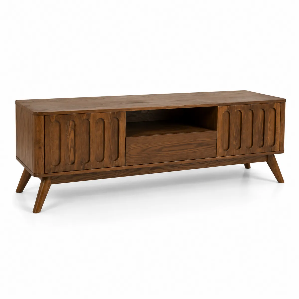 Meuble TV en Bois Massif Acacia 150x40x50 cm