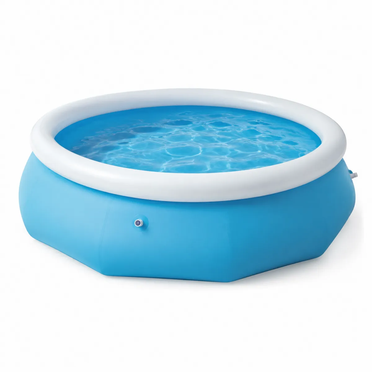 Piscine Gonflable Ronde 244cm x 76cm PVC Bleu et Blanc