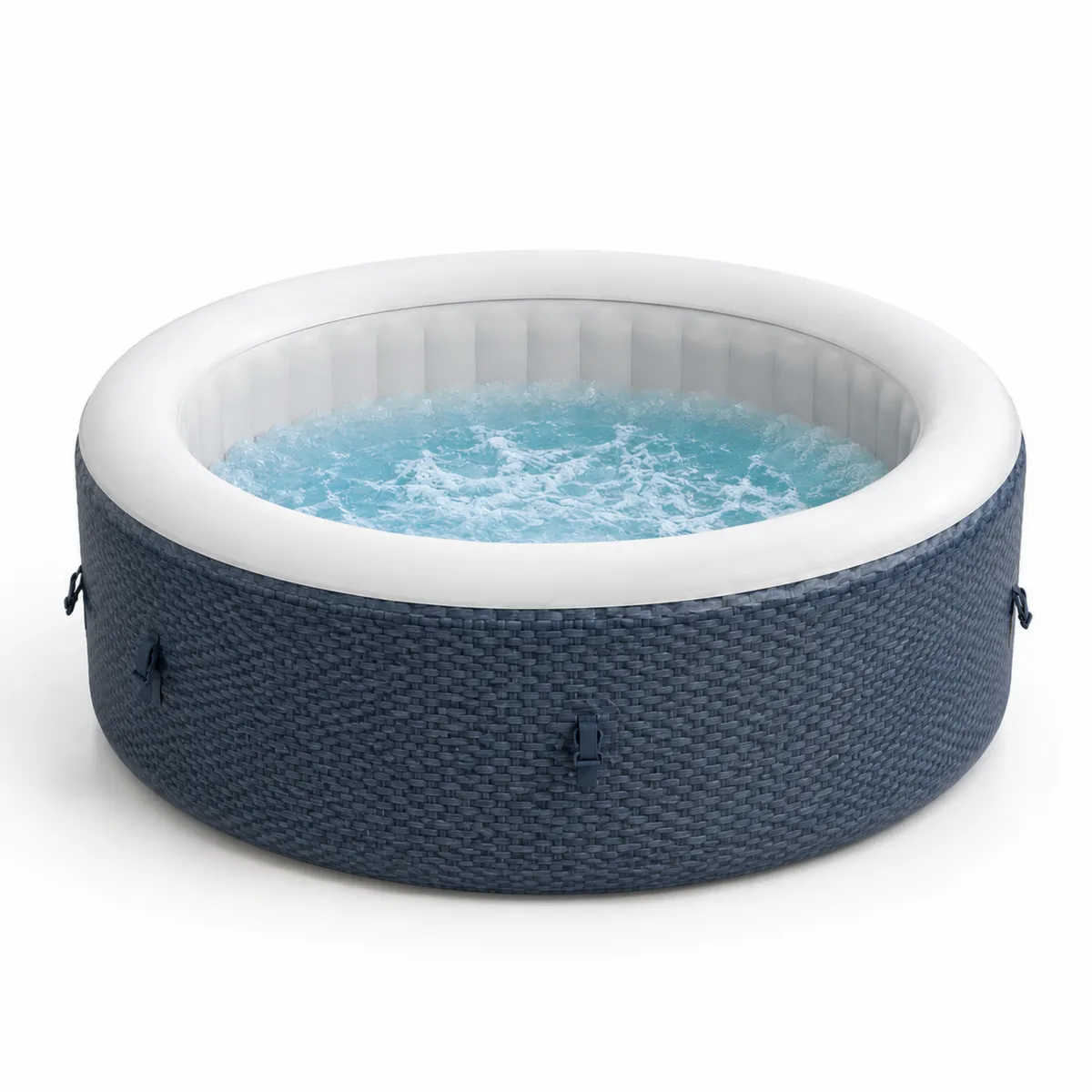 Jacuzzi Inflable Redondo de PVC Azul/Blanco 180 cm