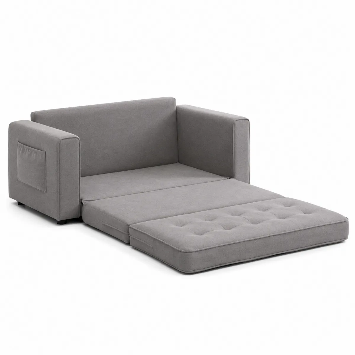 Sofá Cama Individual de Tela Gris