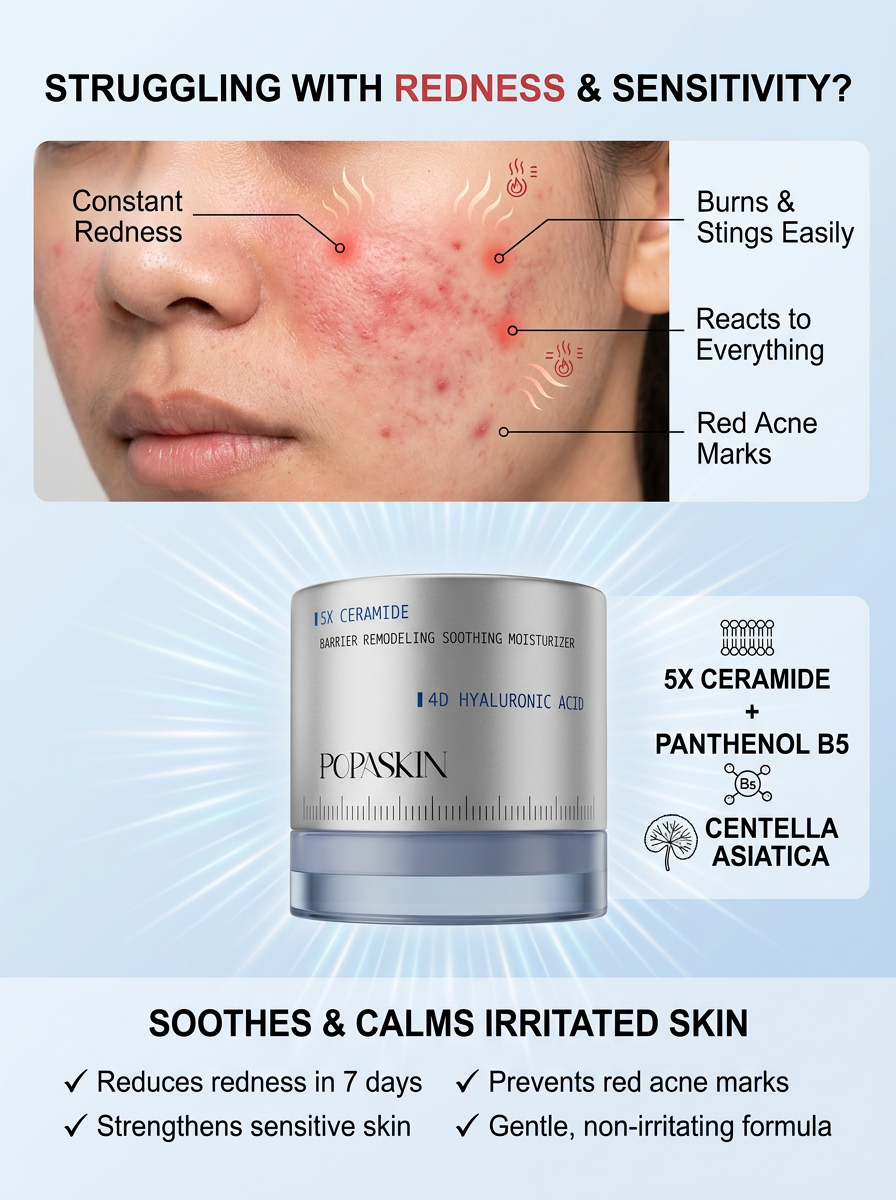 【3 Seconds Absorption】 POPASKIN 5X Ceramide Barrier Moisturizing Repair Cream