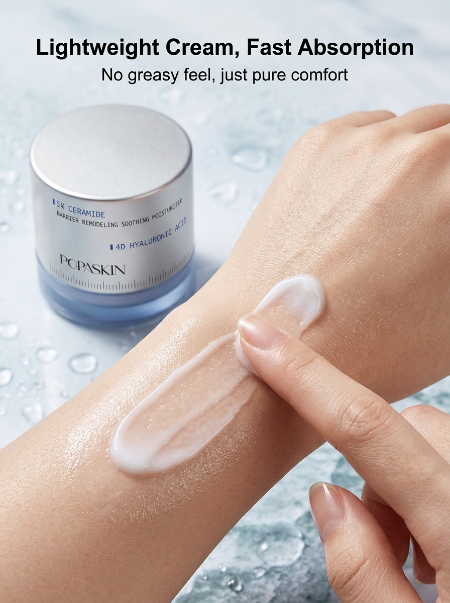 【3 Seconds Absorption】 POPASKIN 5X Ceramide Barrier Moisturizing Repair Cream