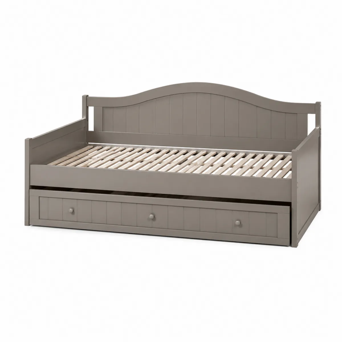 Lit banquette en bois de pin avec tiroir 90x200 cm Gris-Cosyvillaa