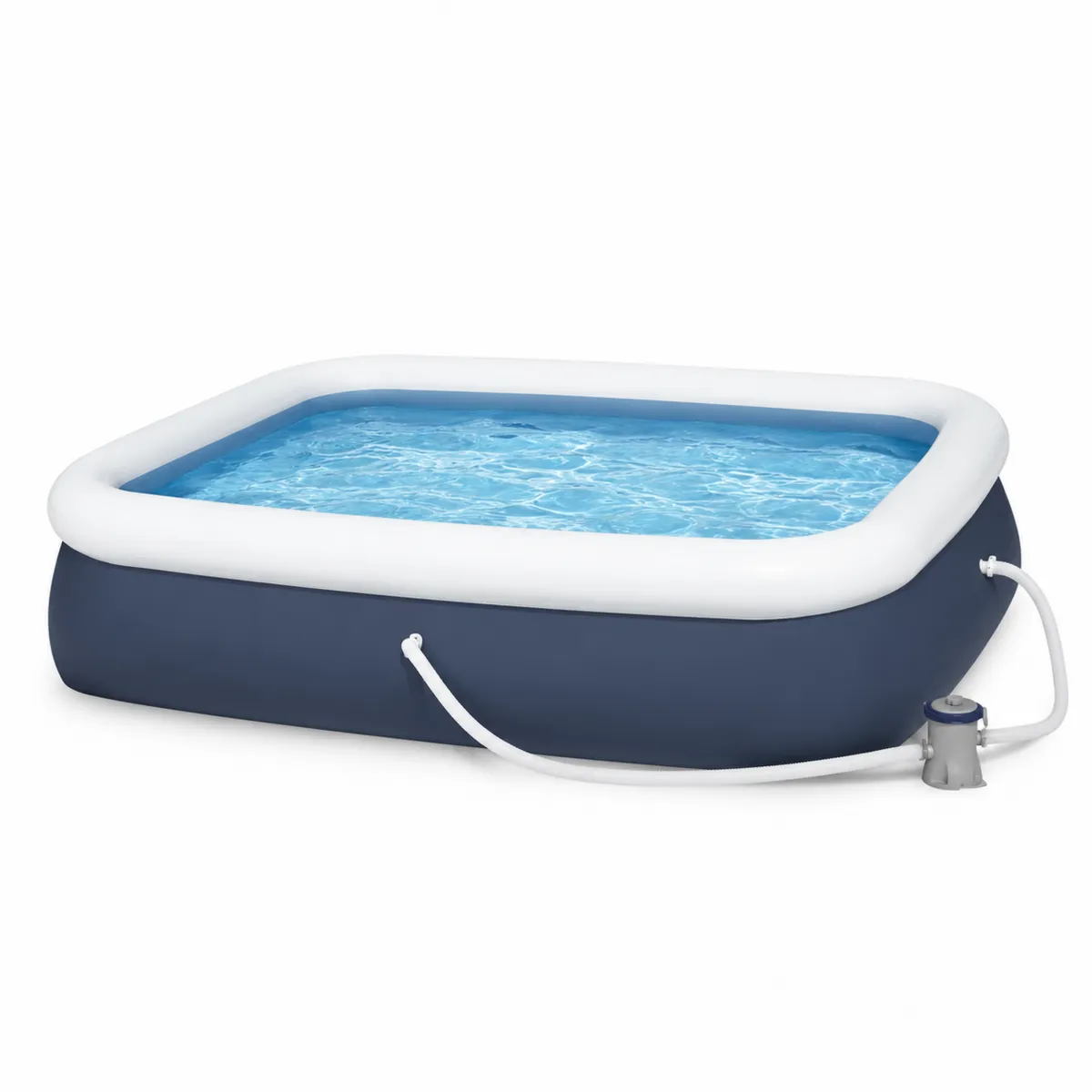 Piscine rectangulaire gonflable PVC 262x175x51 cm Bleu/Blanc-Cosyvillaa