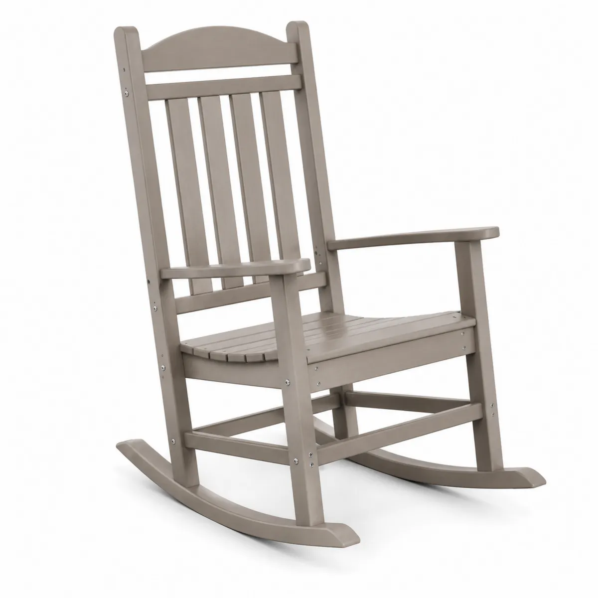 Chaise berçante en bois composite Taupe-Cosyvillaa
