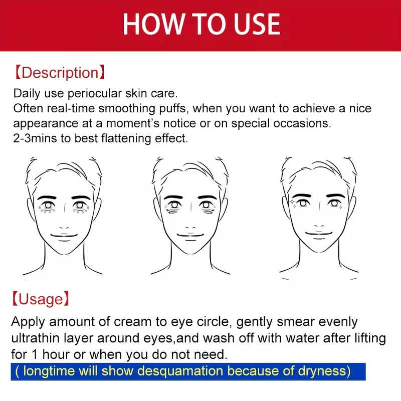 Day and Night Eye Cream Set, Instant Lift Eye Cream, Contains Collagen, Bee Venom And Caffeine, for Dark Circles And Puffiness, Firming, Lifting, Deep Moisturizing And Nourishing Eye Skin