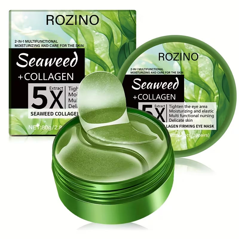Instant Lift Firm Seaweed Collagen Eye Mask-Instant Smooth Out Puffy Eye Signs, Under Eye Patches, Moisturiz, Reduced Dark Circles/eye Bags/Wrinkles Appear, Suitable for Swollen Eye/dark Circles, Improved Fatigue Eyes, Dull, Loose, Swollen of Signs