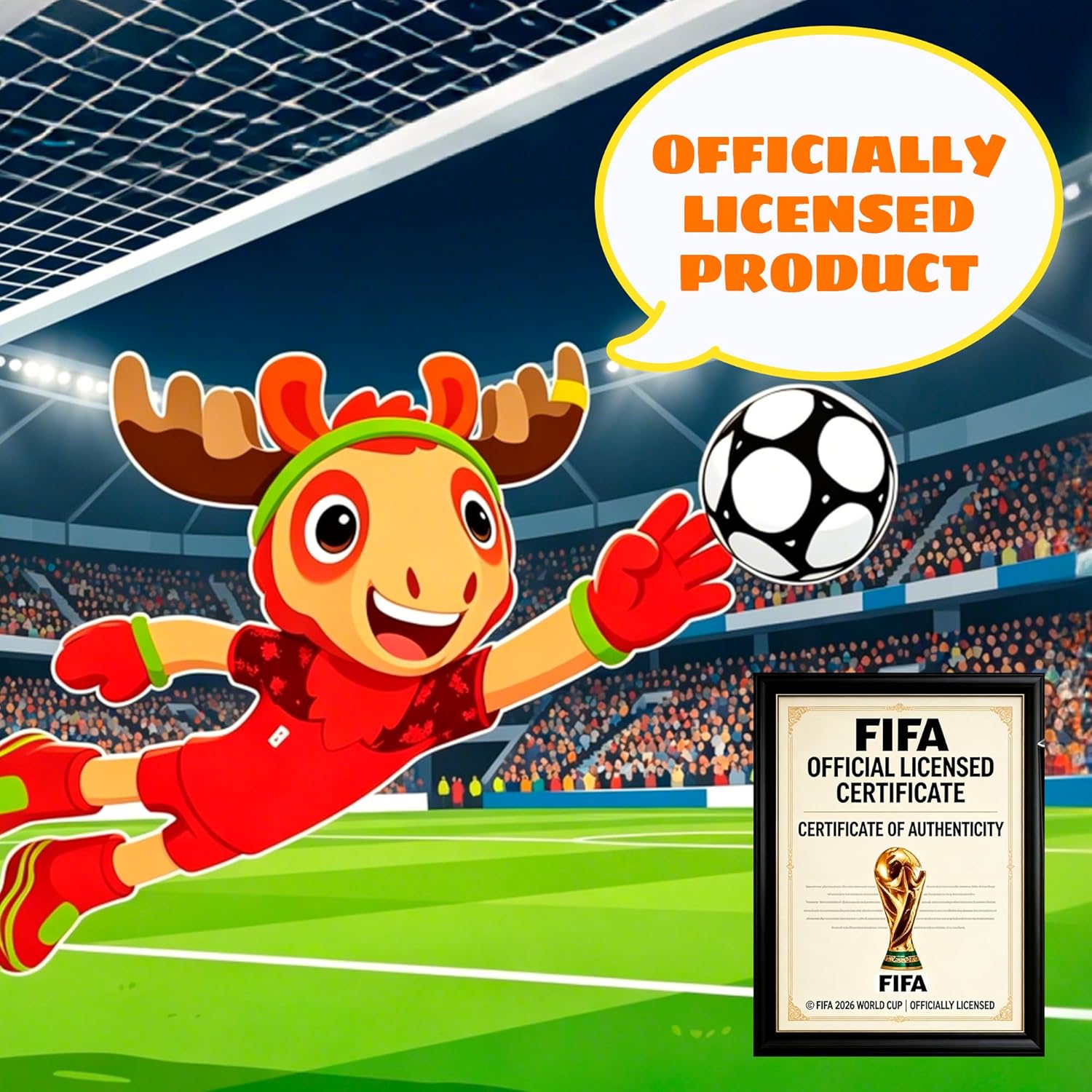 Officially Licensed 2026 World Cup Mascot Figurine – FWC26 Collectible Souvenir 