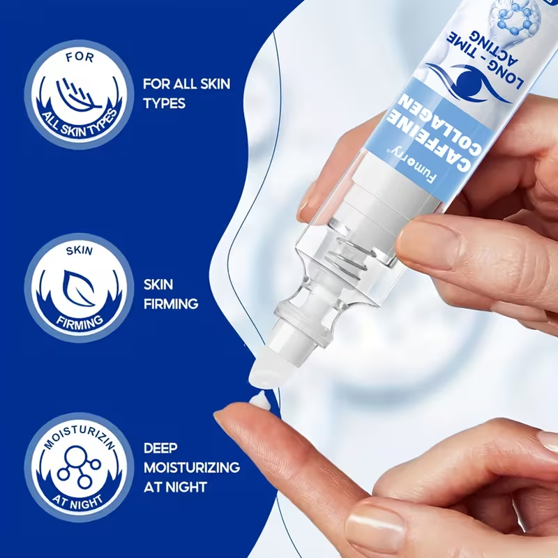Day and Night Eye Cream Set, Instant Lift Eye Cream, Contains Collagen, Bee Venom And Caffeine, for Dark Circles And Puffiness, Firming, Lifting, Deep Moisturizing And Nourishing Eye Skin