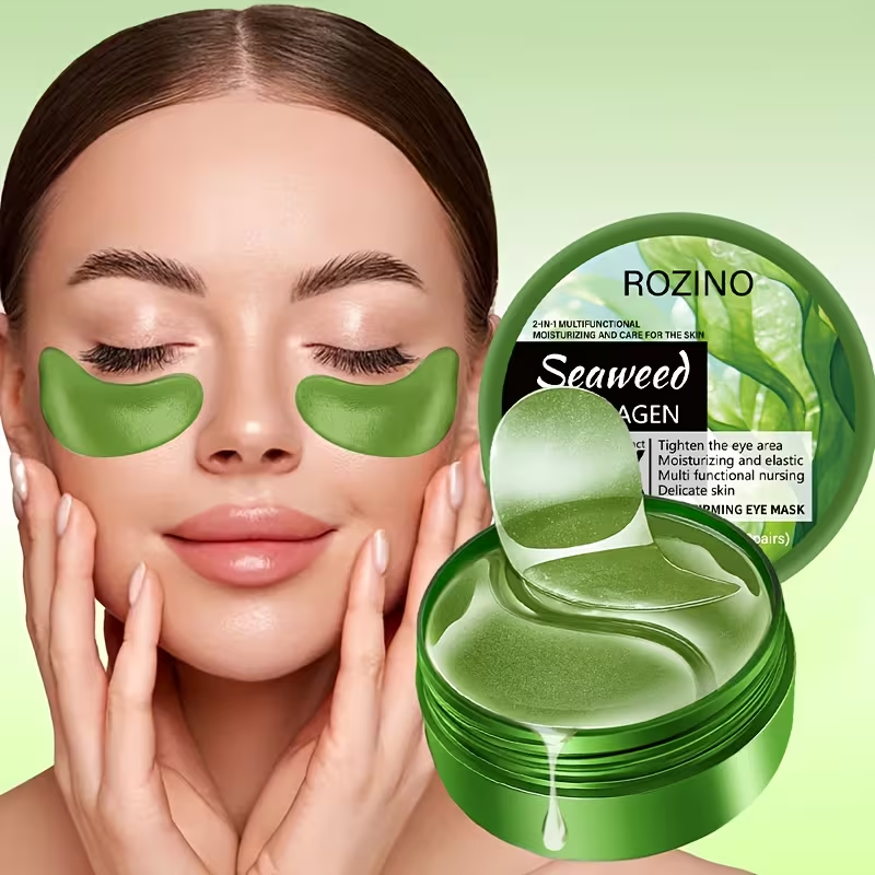 Instant Lift Firm Seaweed Collagen Eye Mask-Instant Smooth Out Puffy Eye Signs, Under Eye Patches, Moisturiz, Reduced Dark Circles/eye Bags/Wrinkles Appear, Suitable for Swollen Eye/dark Circles, Improved Fatigue Eyes, Dull, Loose, Swollen of Signs