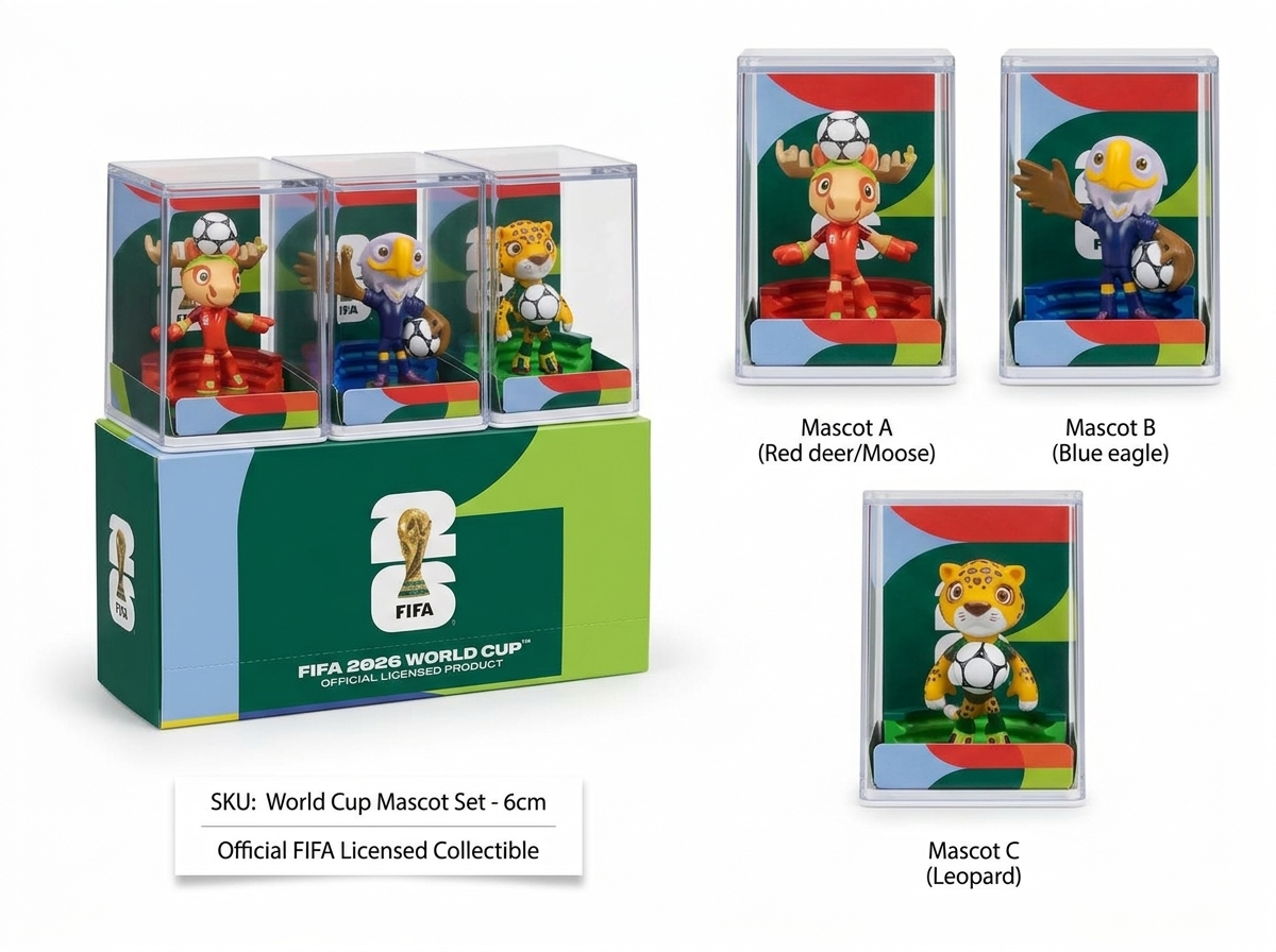 Officially Licensed 2026 World Cup Mascot Figurine – FWC26 Collectible Souvenir (9cm Premium Display Model)