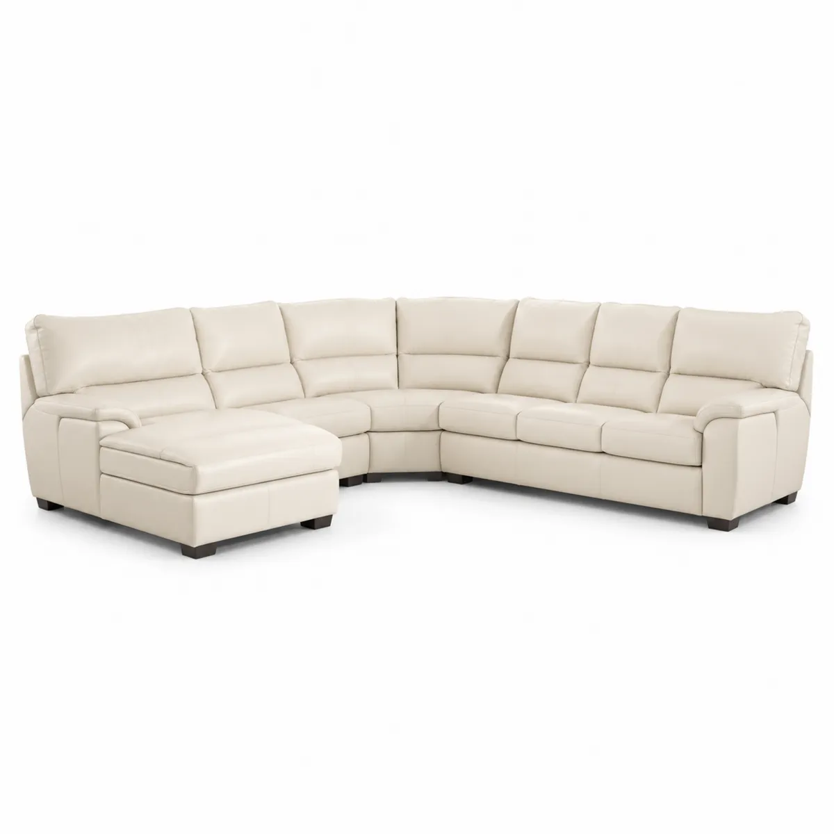 Canapé d'angle en cuir synthétique Beige