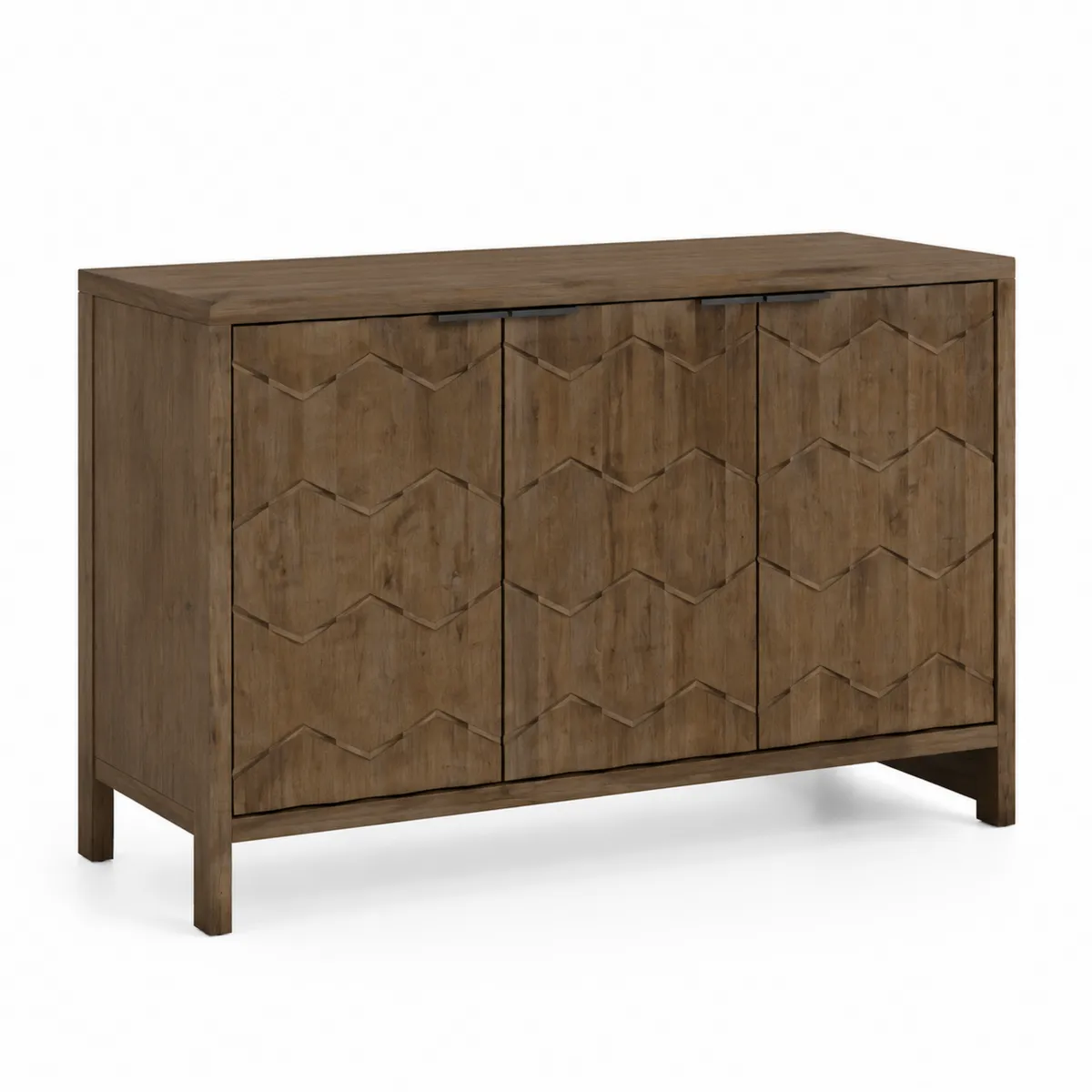Buffet en bois massif 3 portes 150 cm Chêne