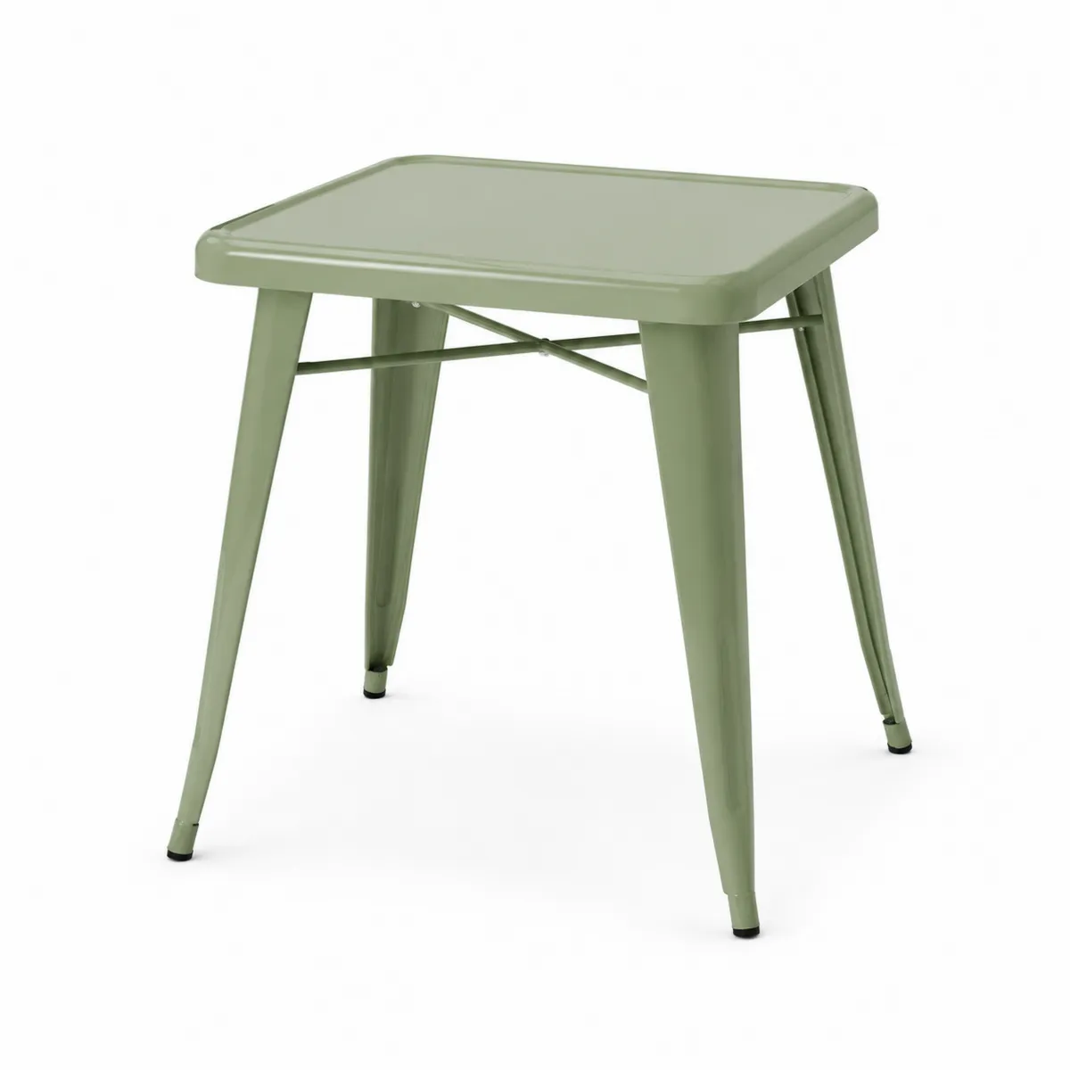Table d'appoint en métal vert 45x45x50 cm
