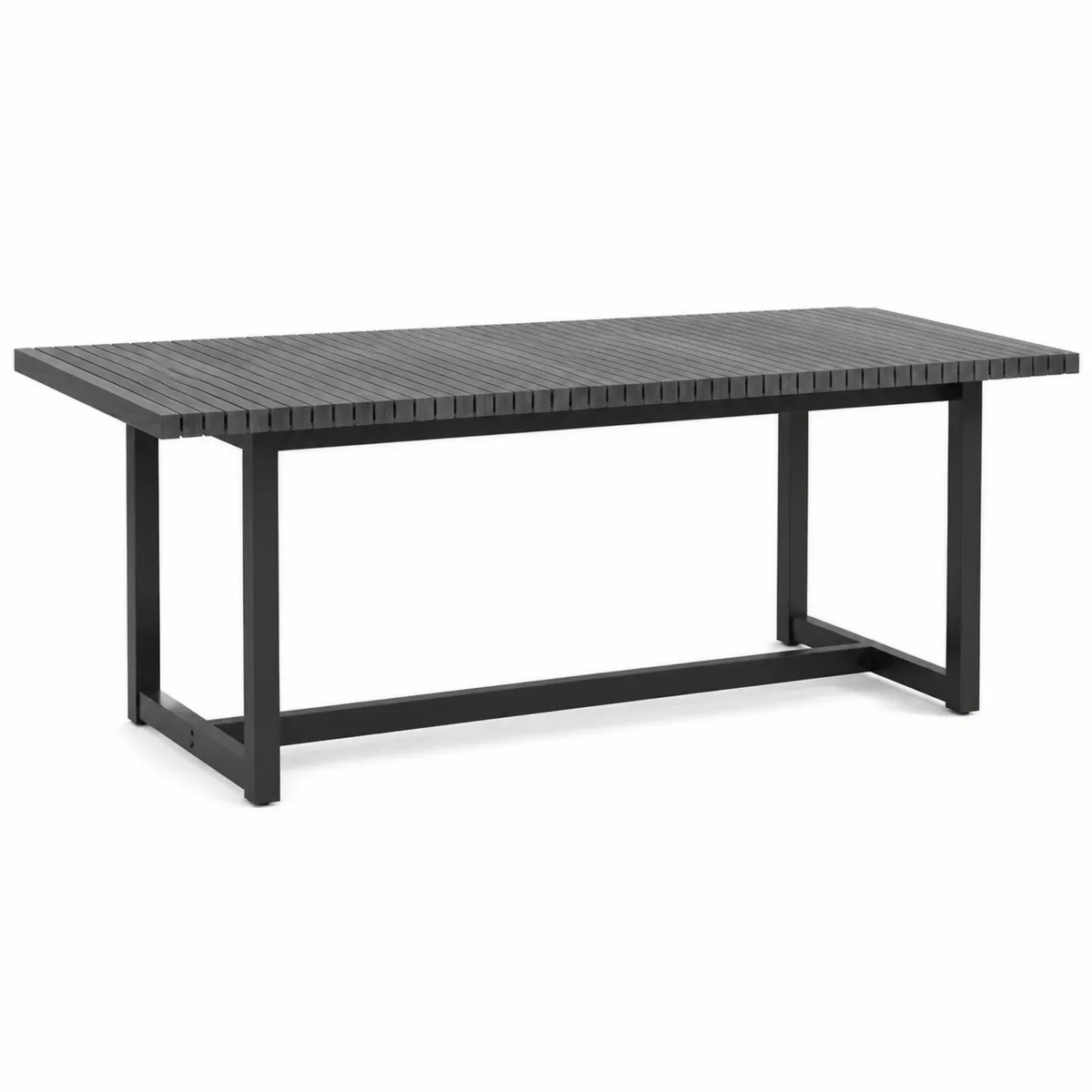Table extérieure en aluminium noir 200x100x75 cm