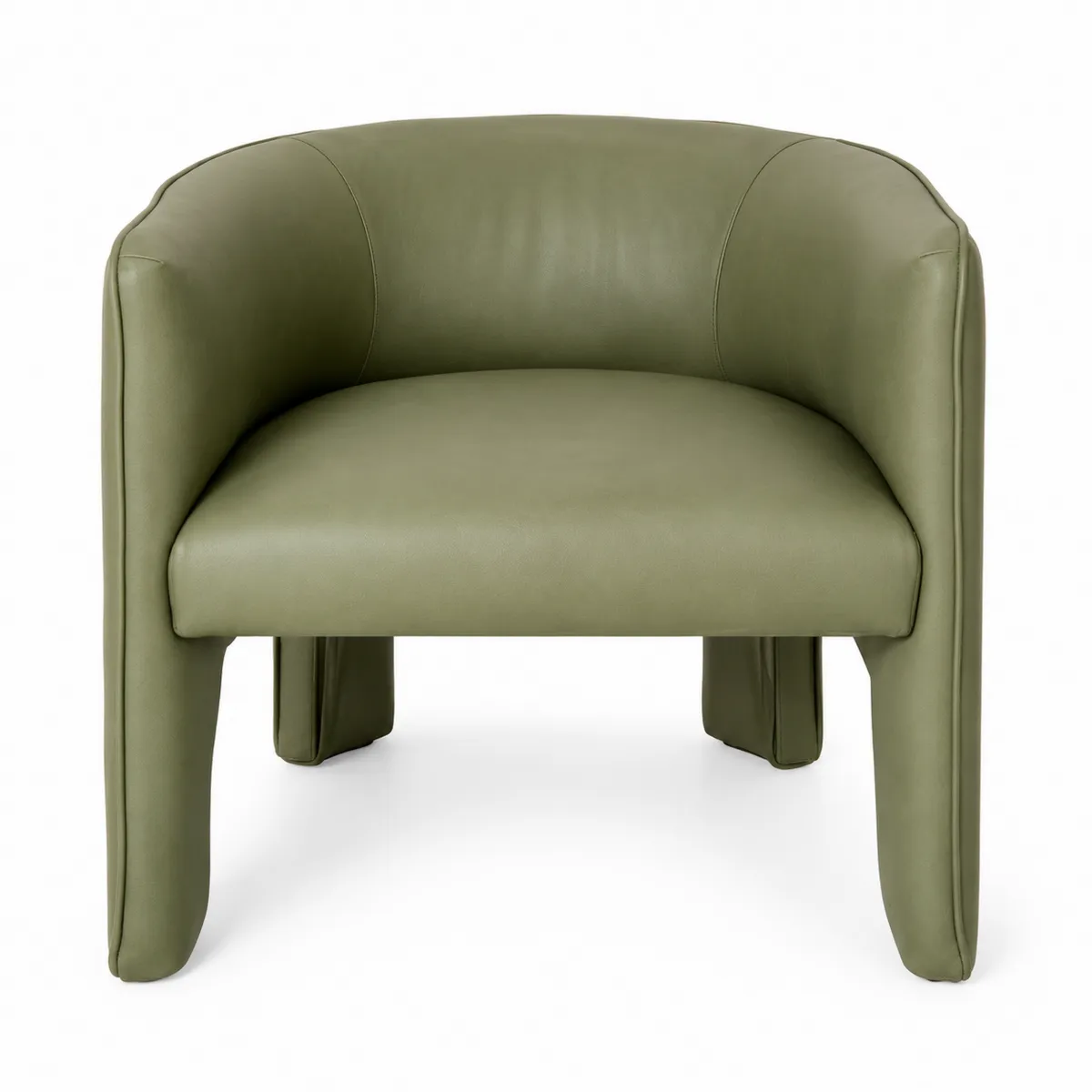 Fauteuil en Similicuir Vert Olive 74x69x65 cm