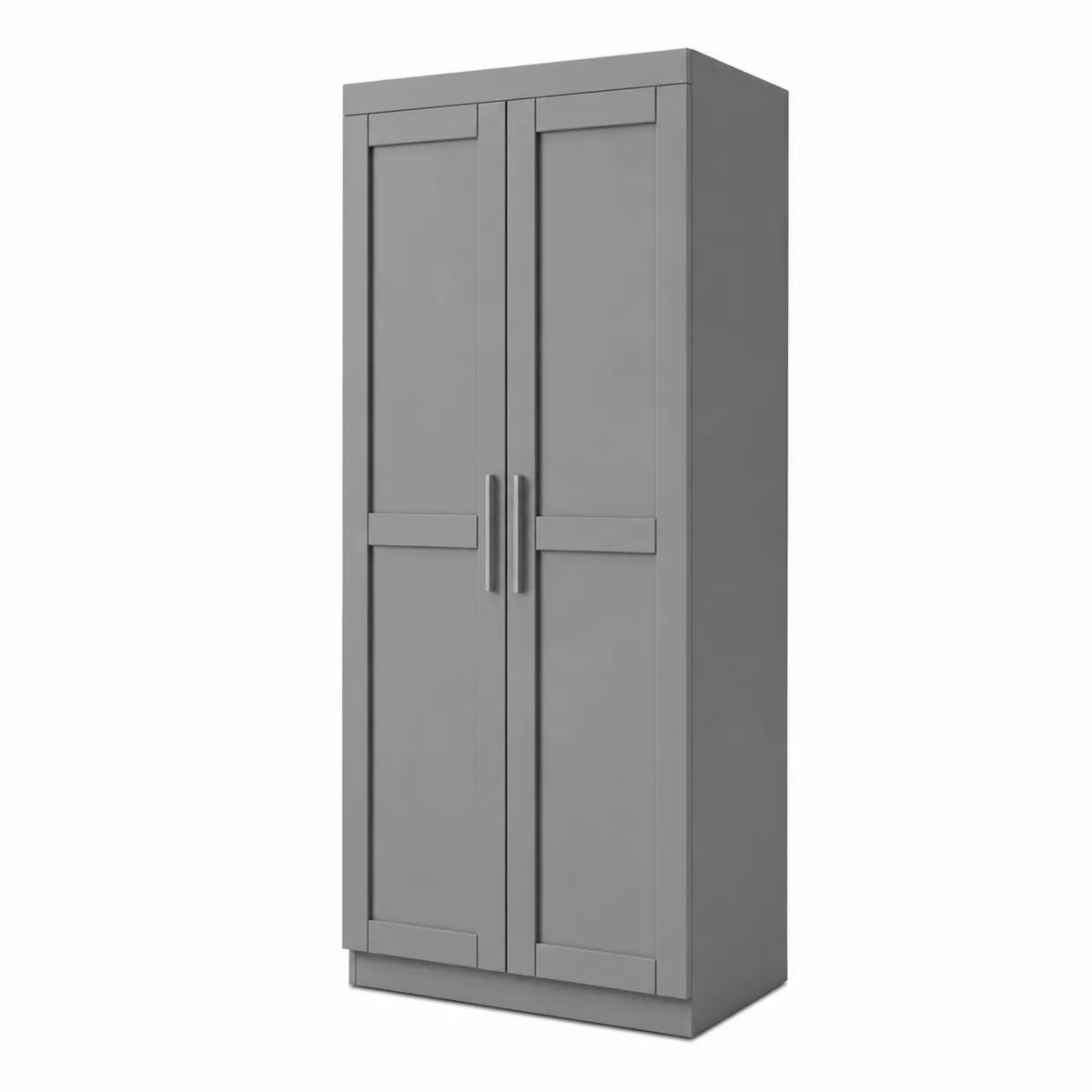 Armoire en bois MDF gris à deux portes