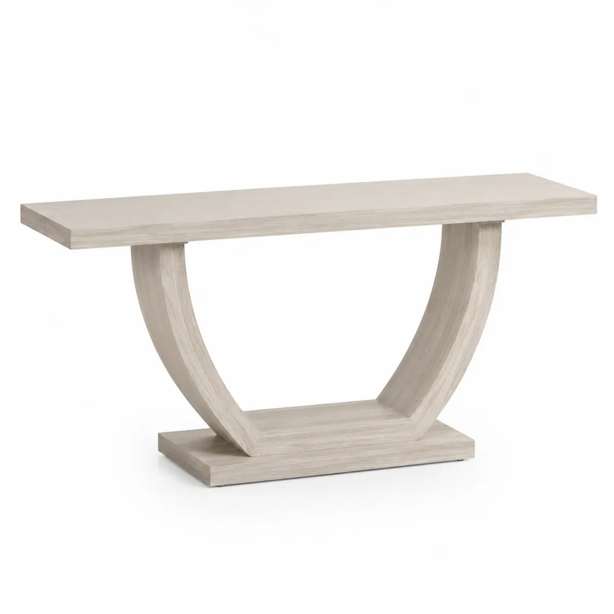Table console rectangulaire en bois de chêne clair
