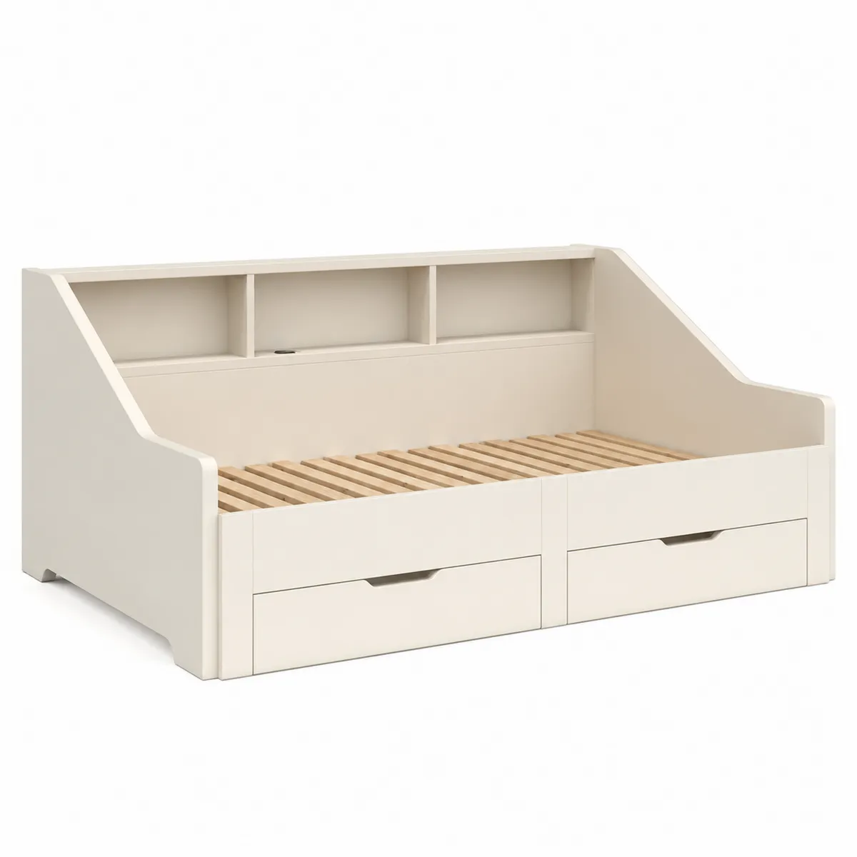 Lit de jour avec tiroirs intégrés 200x100x80 cm MDF Beige