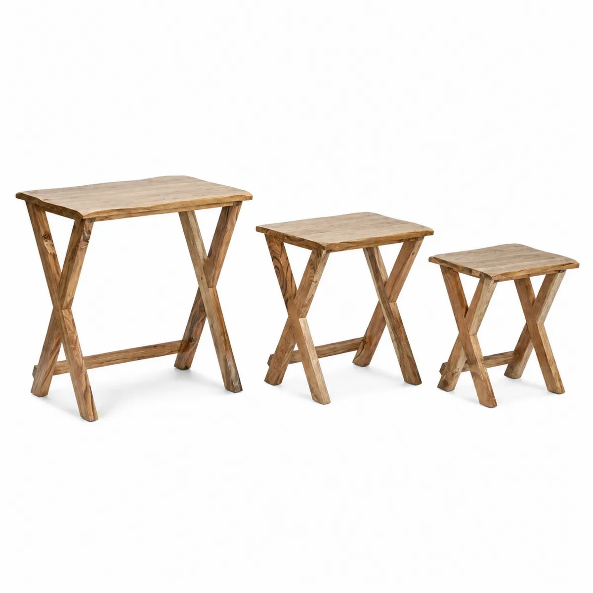 Ensemble de Tables Gigognes en Bois
