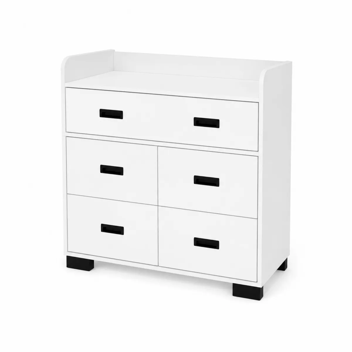 Commode à 6 tiroirs en bois blanc