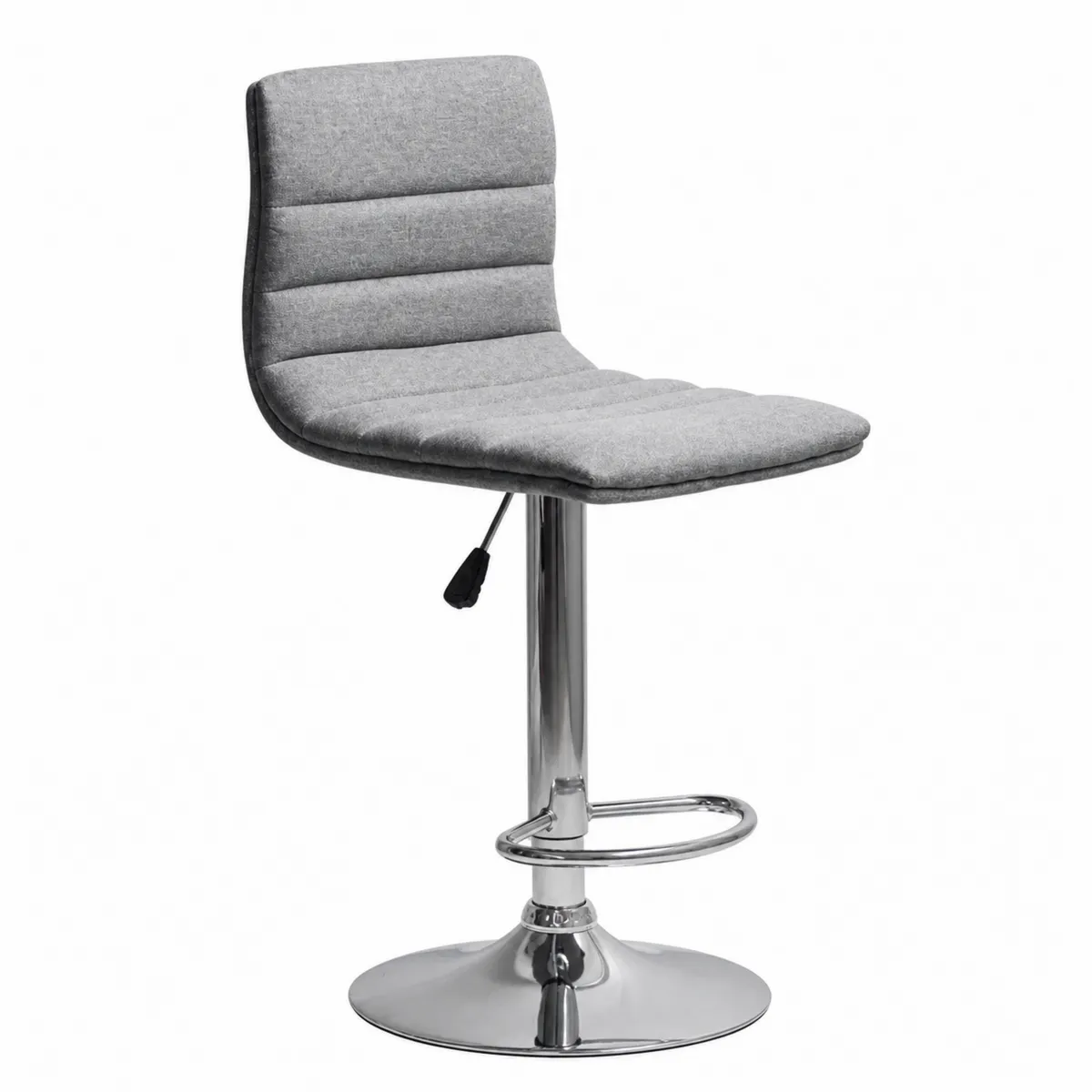 Tabouret de bar en tissu et métal chromé, réglable