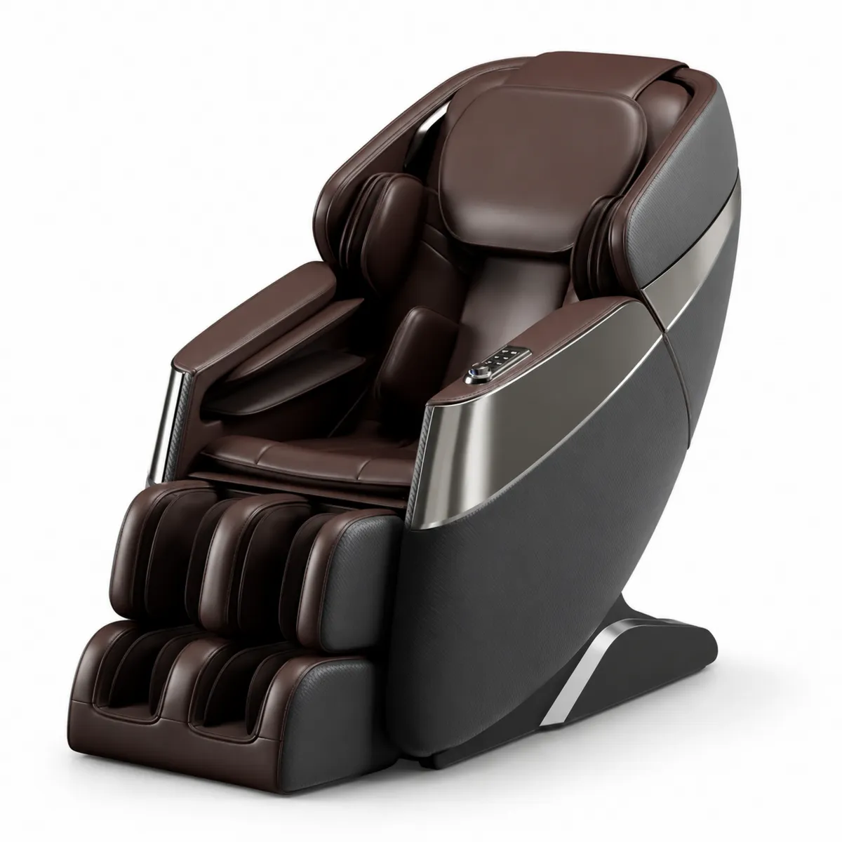 Fauteuil de massage en cuir synthétique Marron/Noir