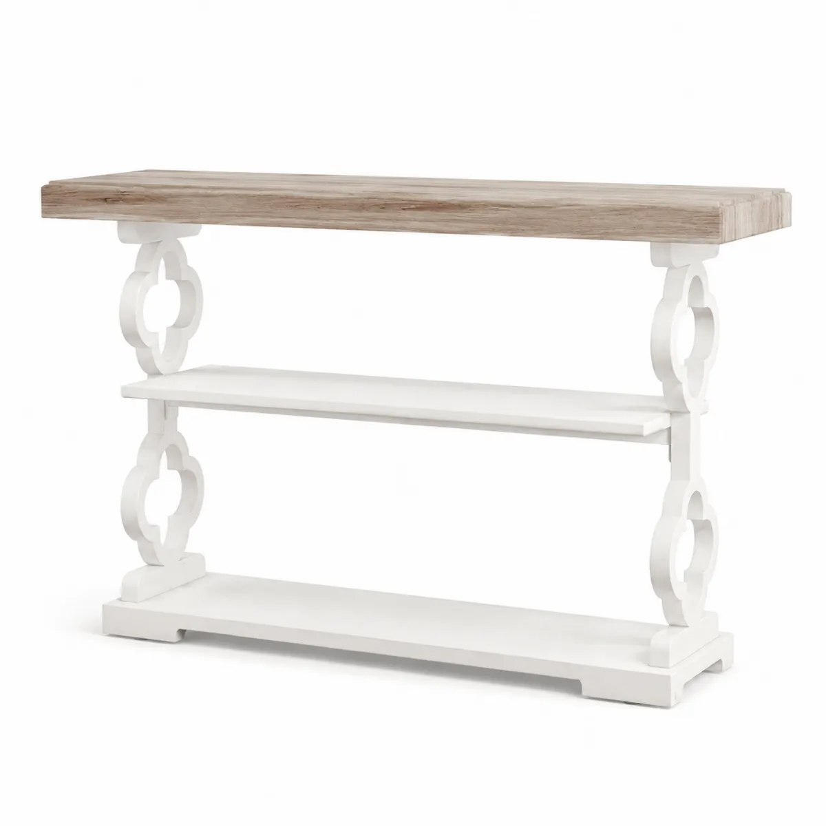 Console en bois avec 2 étagères