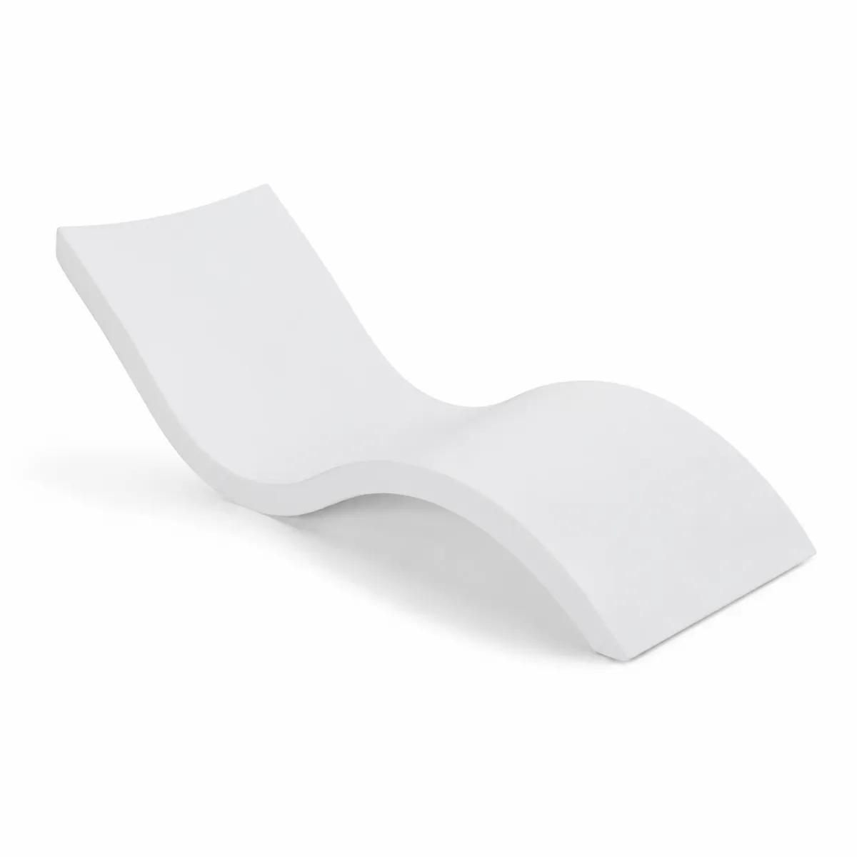 Tumbona de Exterior en Polietileno Blanco 190x75x50 cm